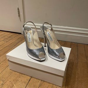 Silver Jimmy Choo Heels